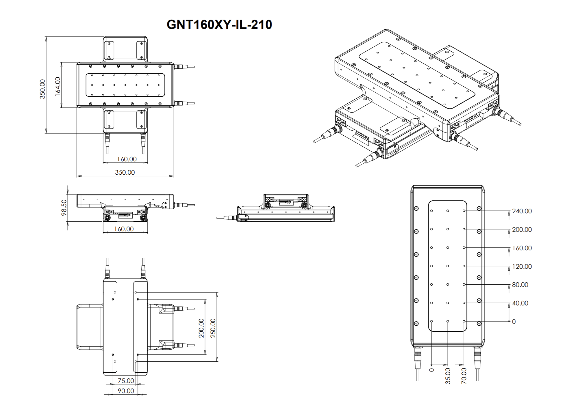 XY LINEAR STAGE IRONLESS GNT160XY IL Sub Nanometer xy-linear-stage-ironless-gnt160xy-il-sub-nanometer